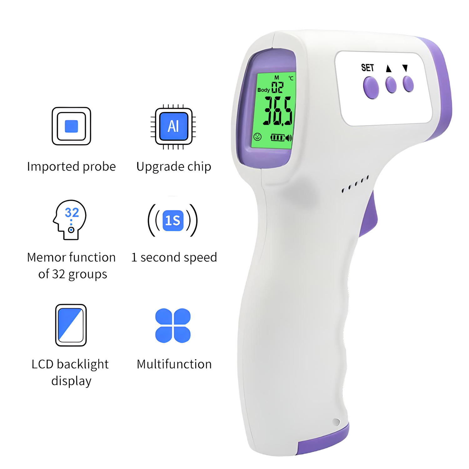 Industrial Laser Temperature Sensor - Household Outdoor non-contact Forehead Digital Display