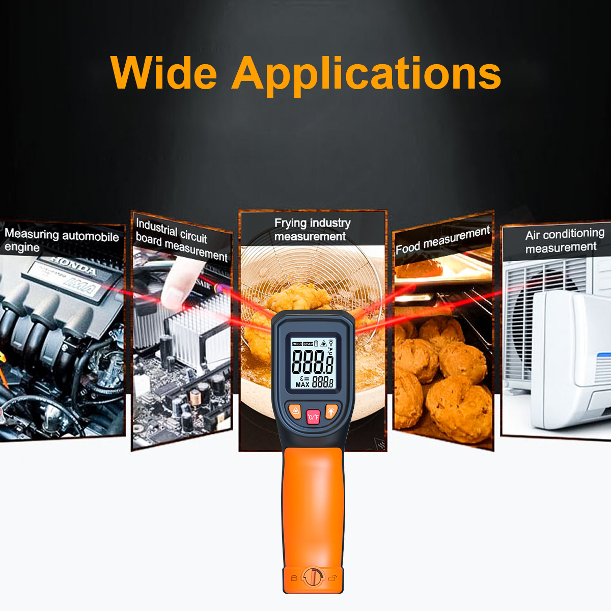 Digital Infrared Thermometer S - Industrial Laser Temperature Sensor reseña y precio