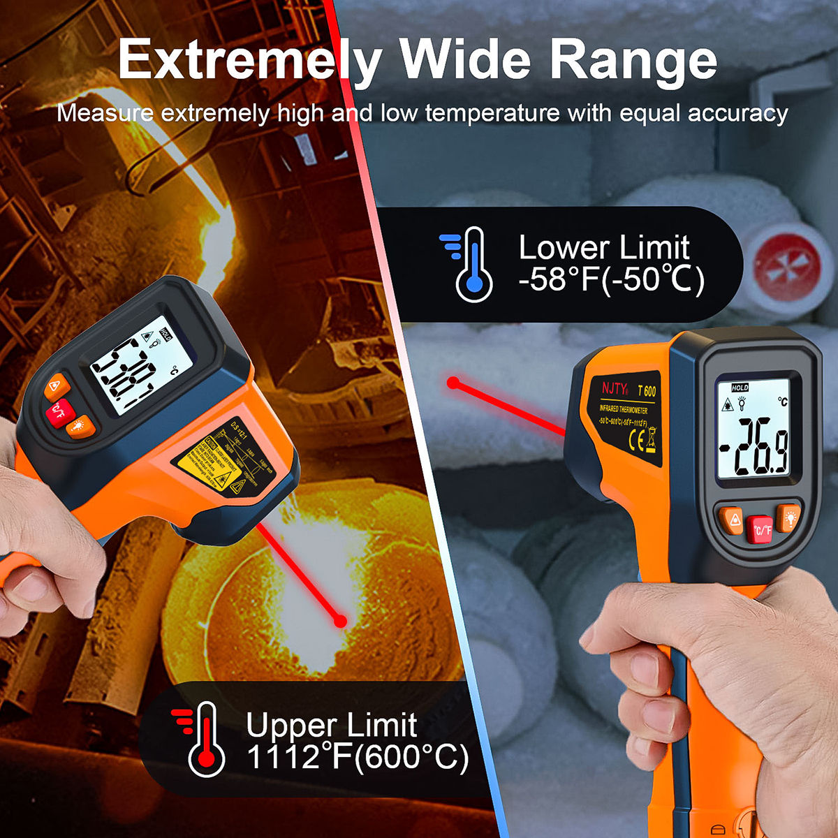 Digital Infrared Thermometer S - Industrial Laser Temperature Sensor reseña y precio