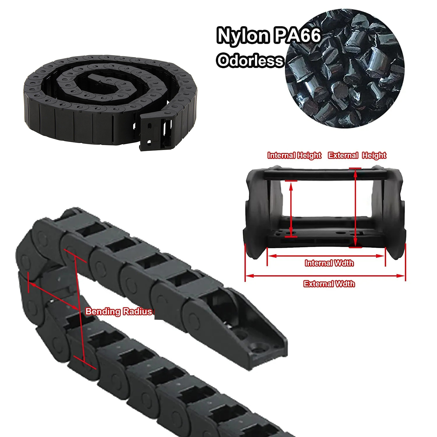10x15mm 15x30mm 15x50mm 18x25m - Drag Chain Cnc reseña y precio