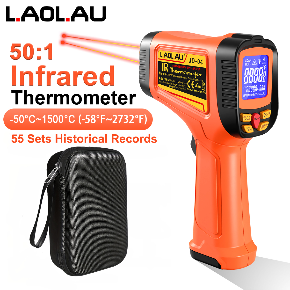 Industrial Infrared Thermomete - Industrial Laser Temperature Sensor reseña y precio