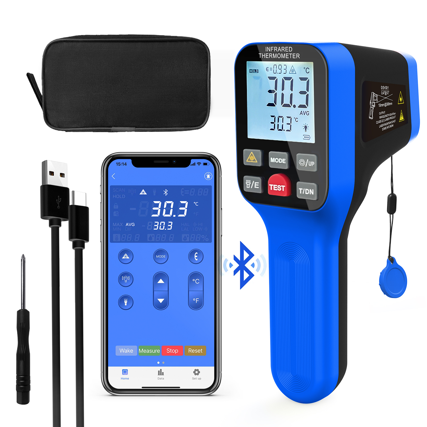 1600B-APP Infrared Thermometer - Industrial Laser Temperature Sensor reseña y precio