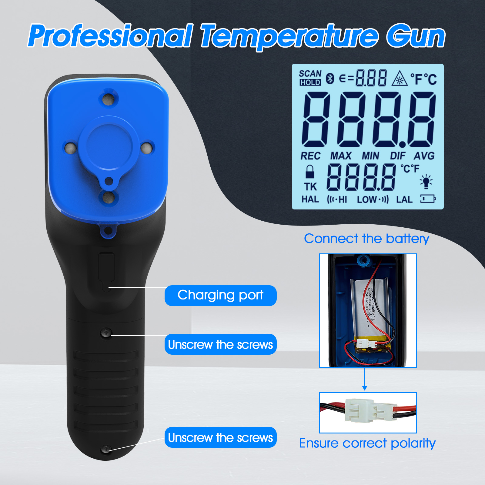 1600B-APP Infrared Thermometer - Industrial Laser Temperature Sensor reseña y precio