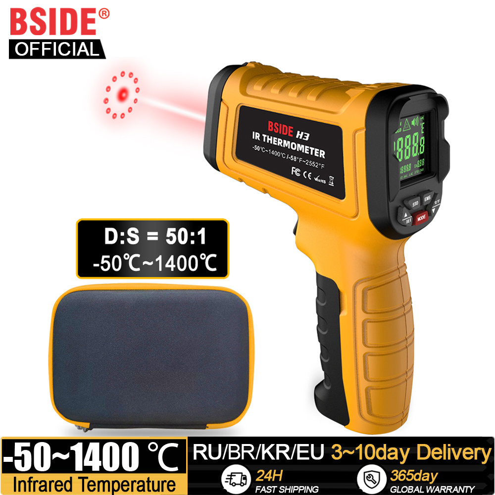 BSIDE -50~1400C Infrared Therm - Industrial Laser Temperature Sensor reseña y precio