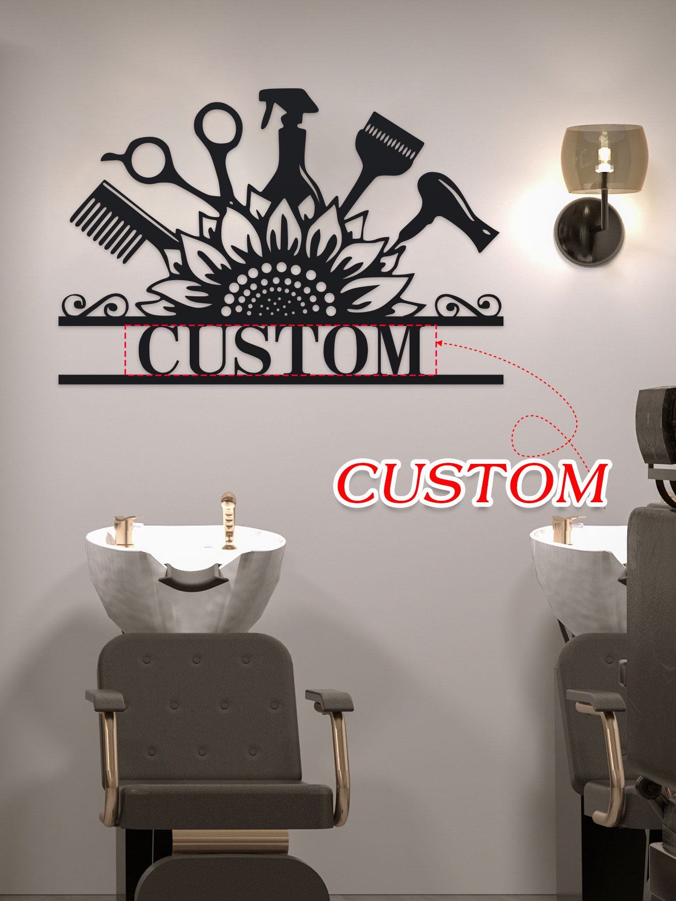 Custom Hair Dresser Metal Sign - Industrial Lasers reseña y precio